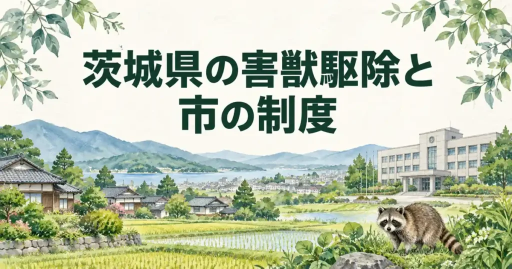 茨城県の害獣駆除と市の制度。