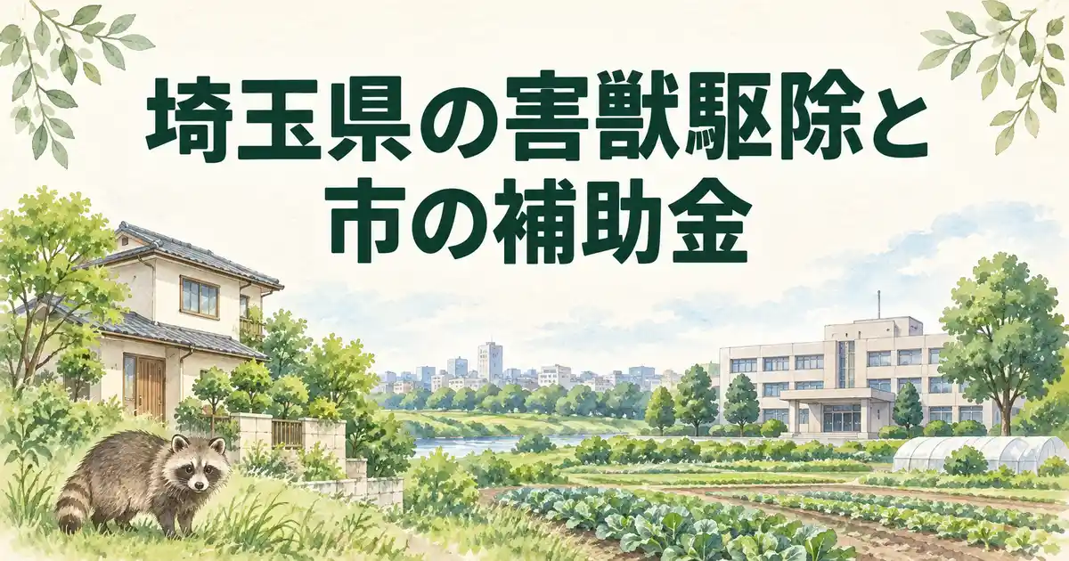 埼玉県の害獣駆除と市の補助金。