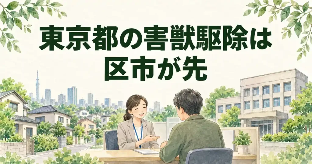 東京都の害獣駆除は区市が先。