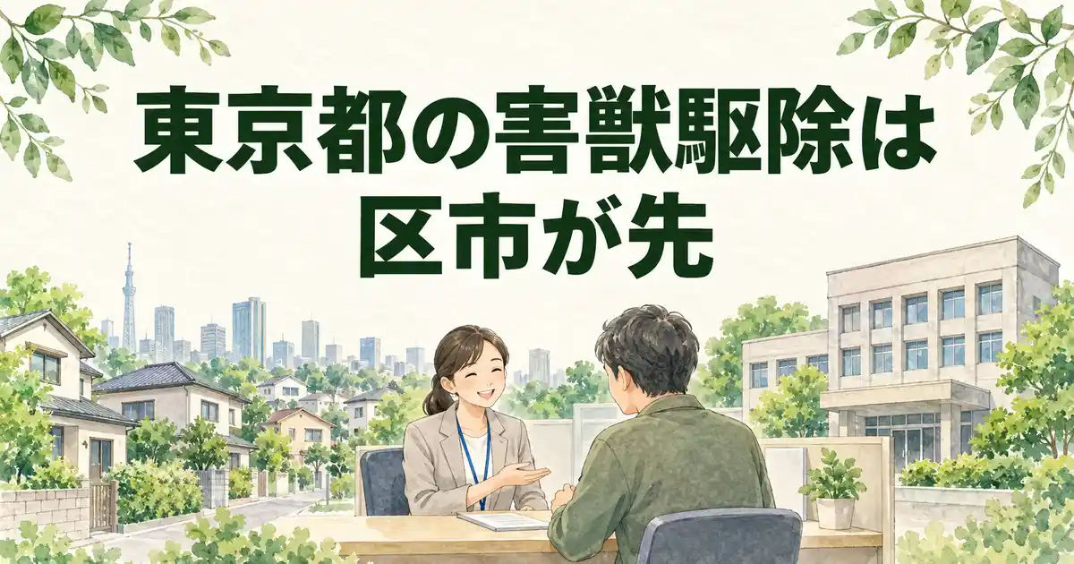 東京都の害獣駆除は区市が先。