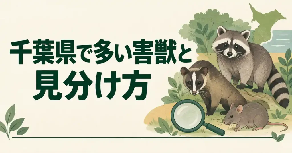 千葉県で多い害獣と、駆除の前にやる見分け方