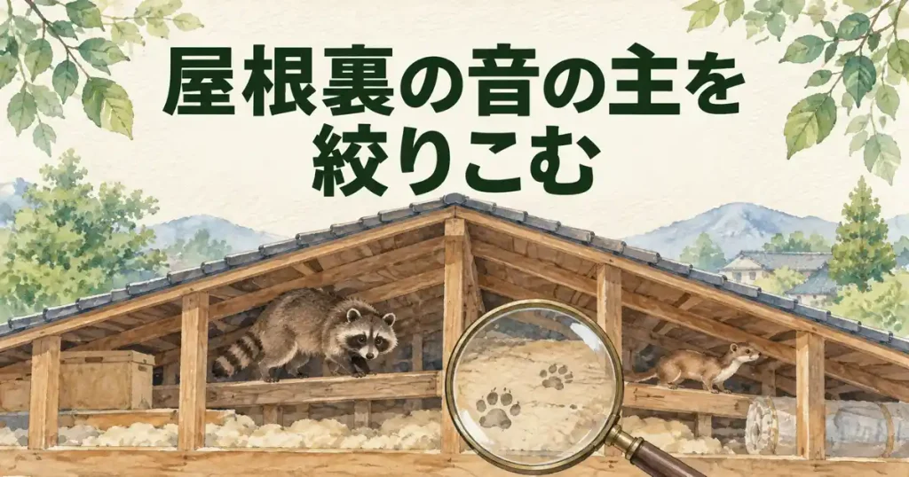 茨城県の害獣駆除を頼む前に、屋根裏の音の主を絞る