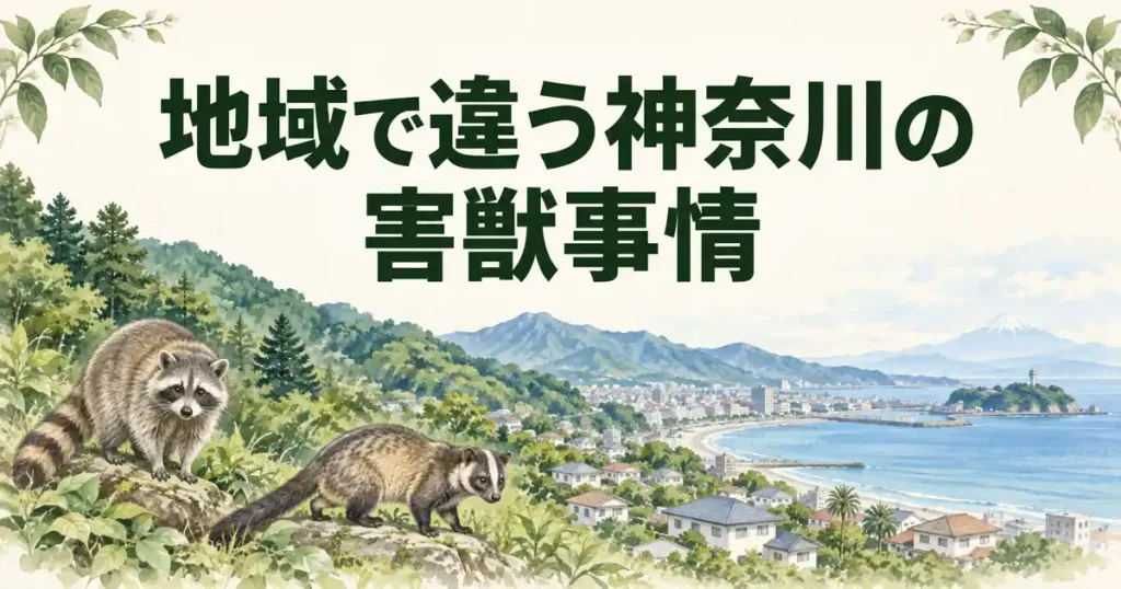 神奈川県の害獣駆除は、5つの地域で事情がまるで違う