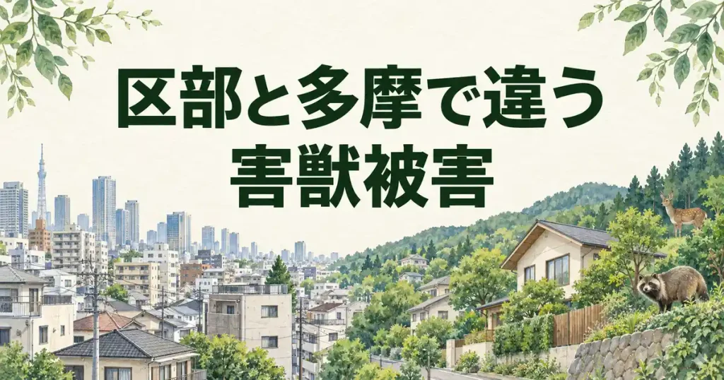 23区・多摩・島しょで違う、東京都の害獣駆除の事情