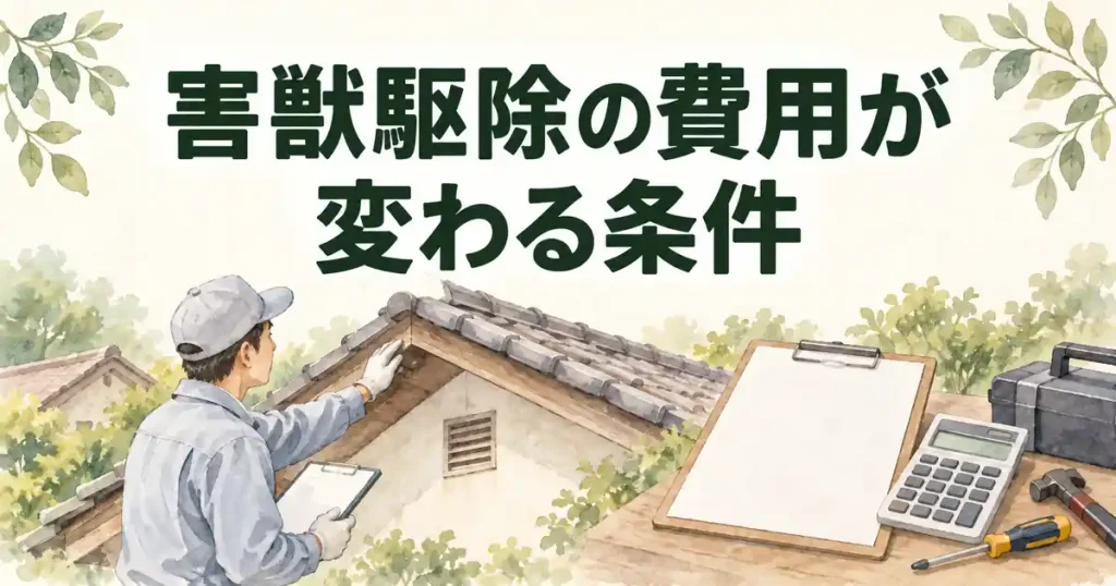 神奈川県の害獣駆除の費用は、何で総額が変わるのか