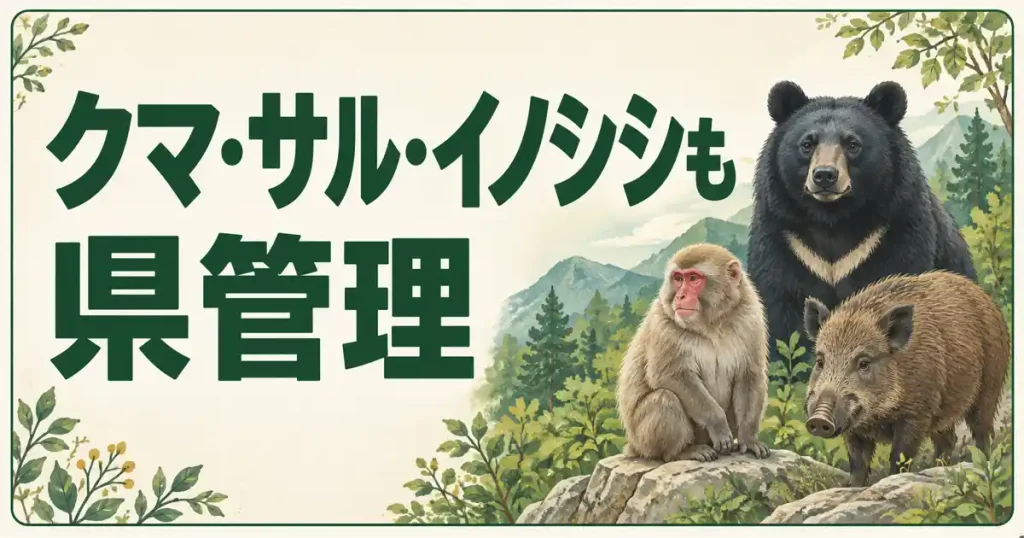 栃木県の害獣駆除は、クマ・サル・イノシシも県が管理する相手