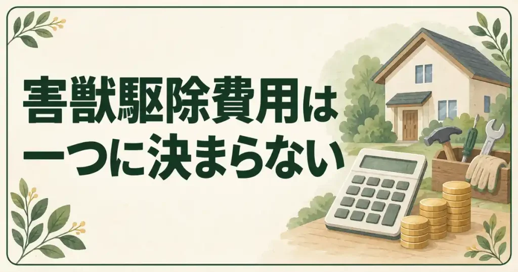 栃木県の害獣駆除にかかる費用は、1つの数字では決まらない