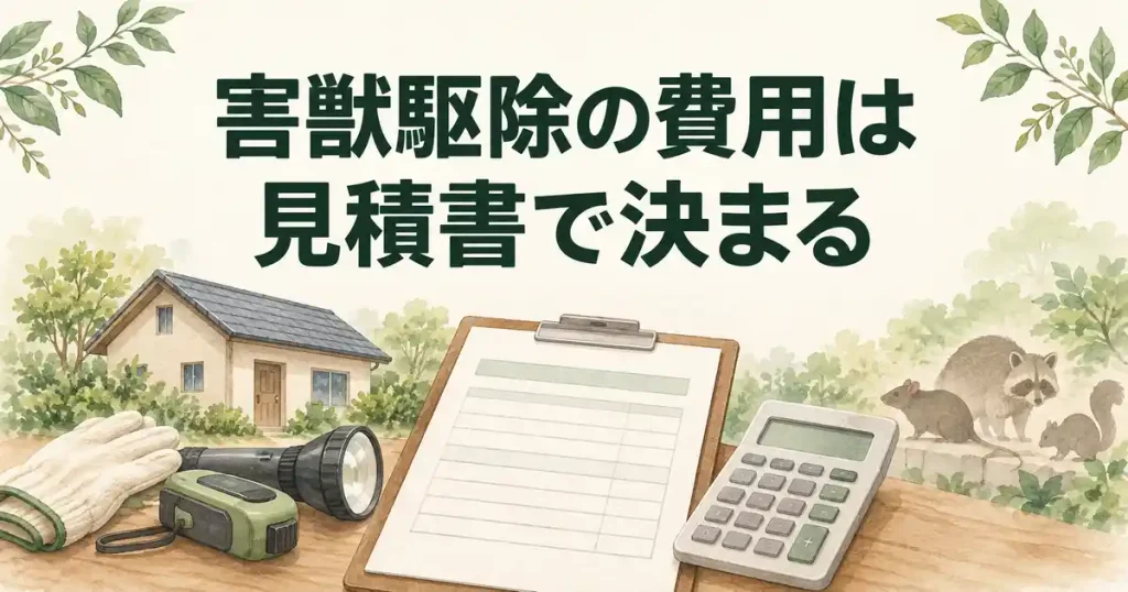 埼玉県の害獣駆除の費用は、見積書の内訳で決まる