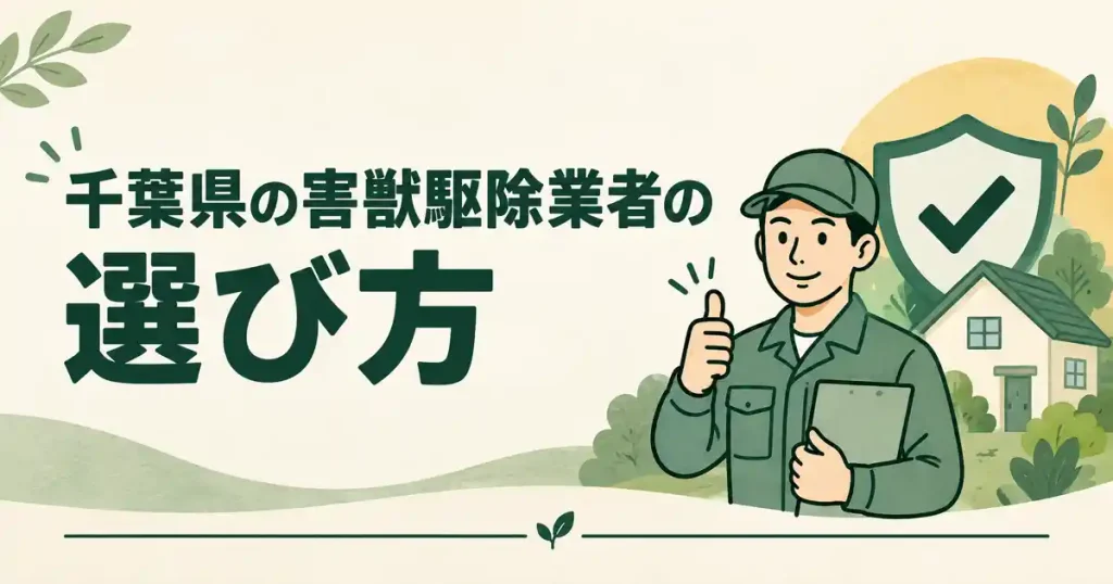 千葉県の害獣駆除で、業者を選ぶときに見るところ