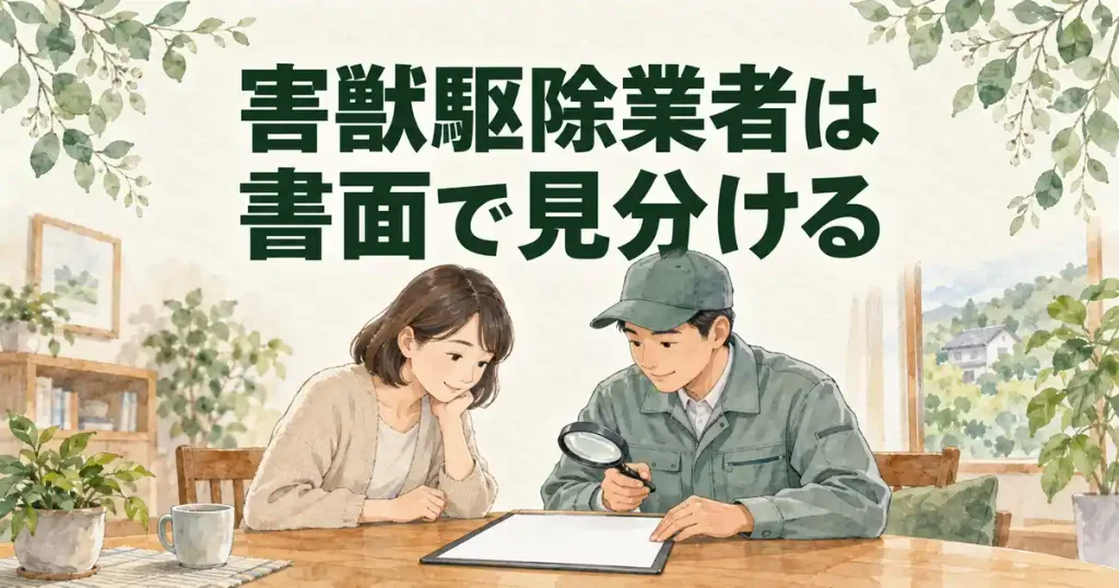 東京都の害獣駆除を頼む業者は、契約前の書面で見分ける