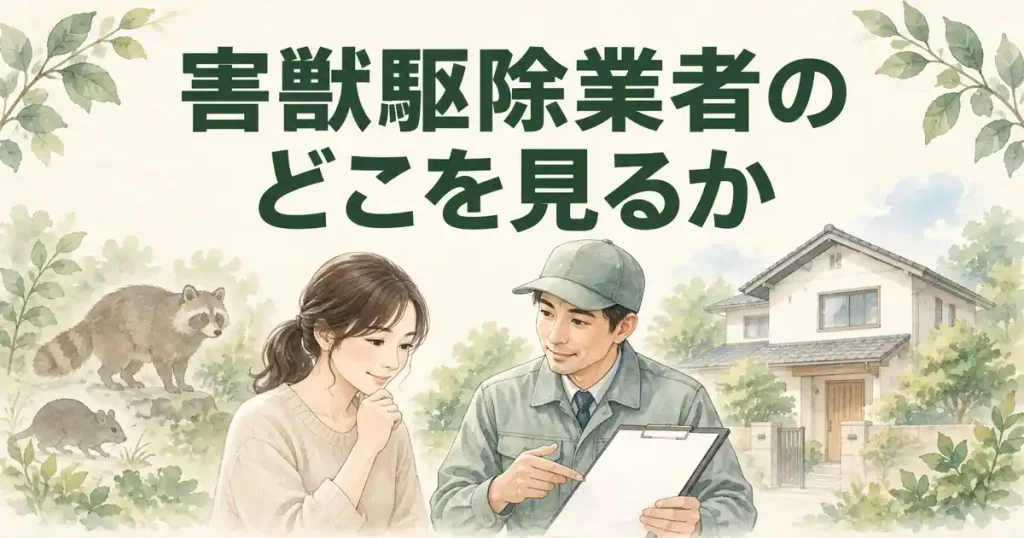 神奈川県の害獣駆除を頼むとき、業者のどこを見るか