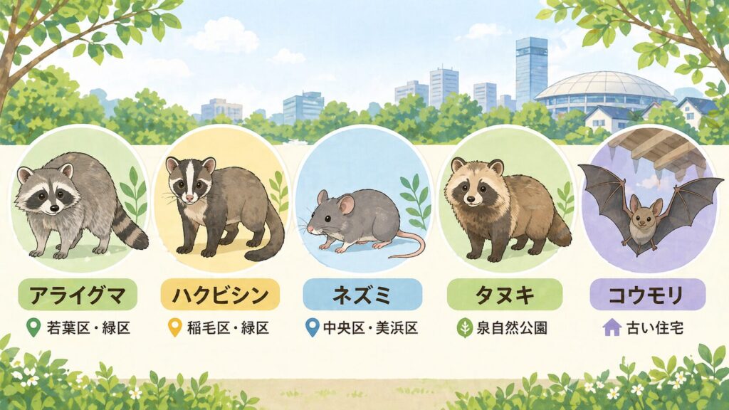 千葉市で多い害獣の種類と見分け方
