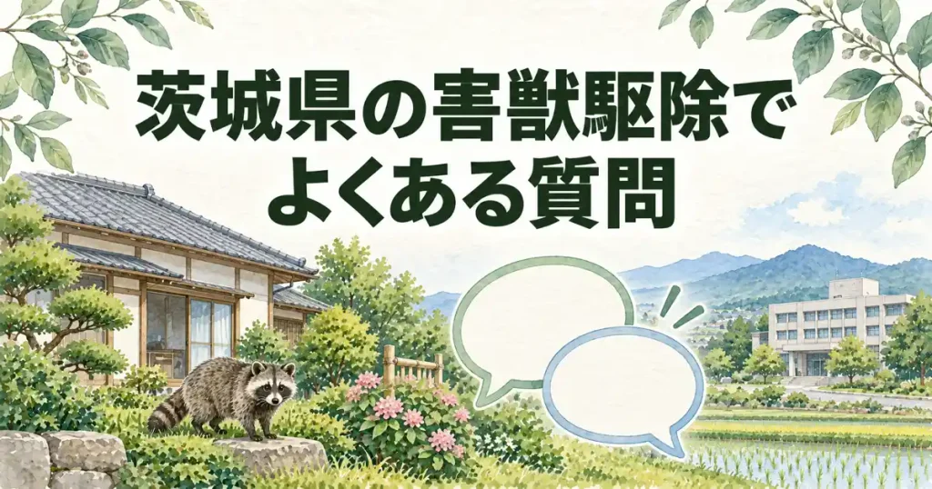 茨城県の害獣駆除でよくある質問