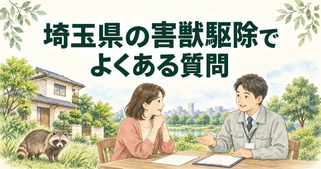 埼玉県の害獣駆除でよくある質問