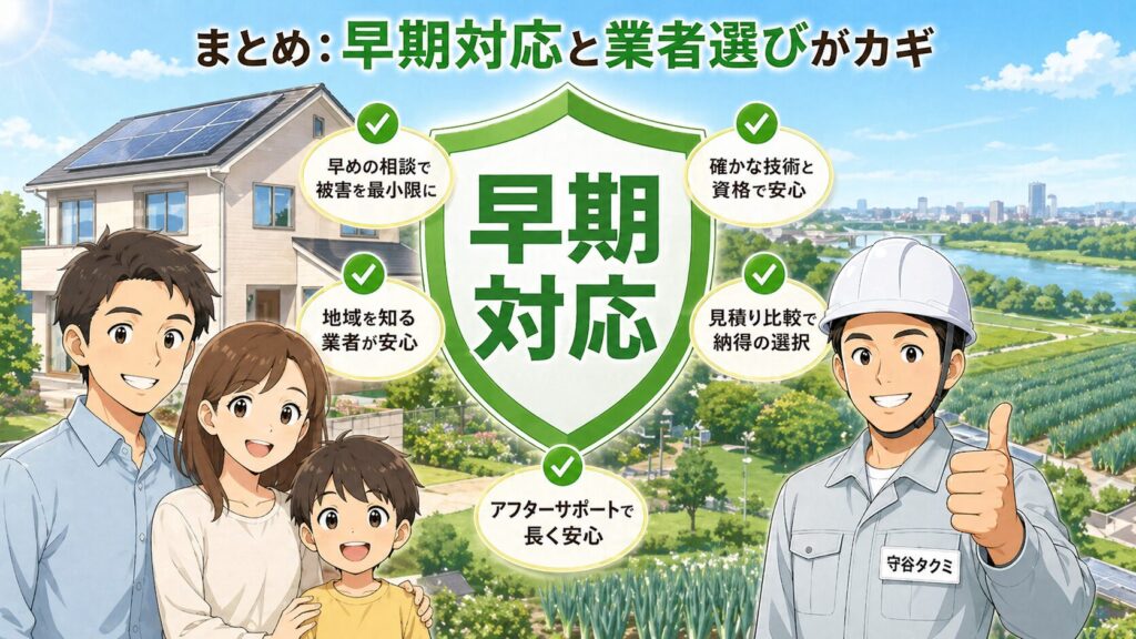 早期対応と業者選びがカギ