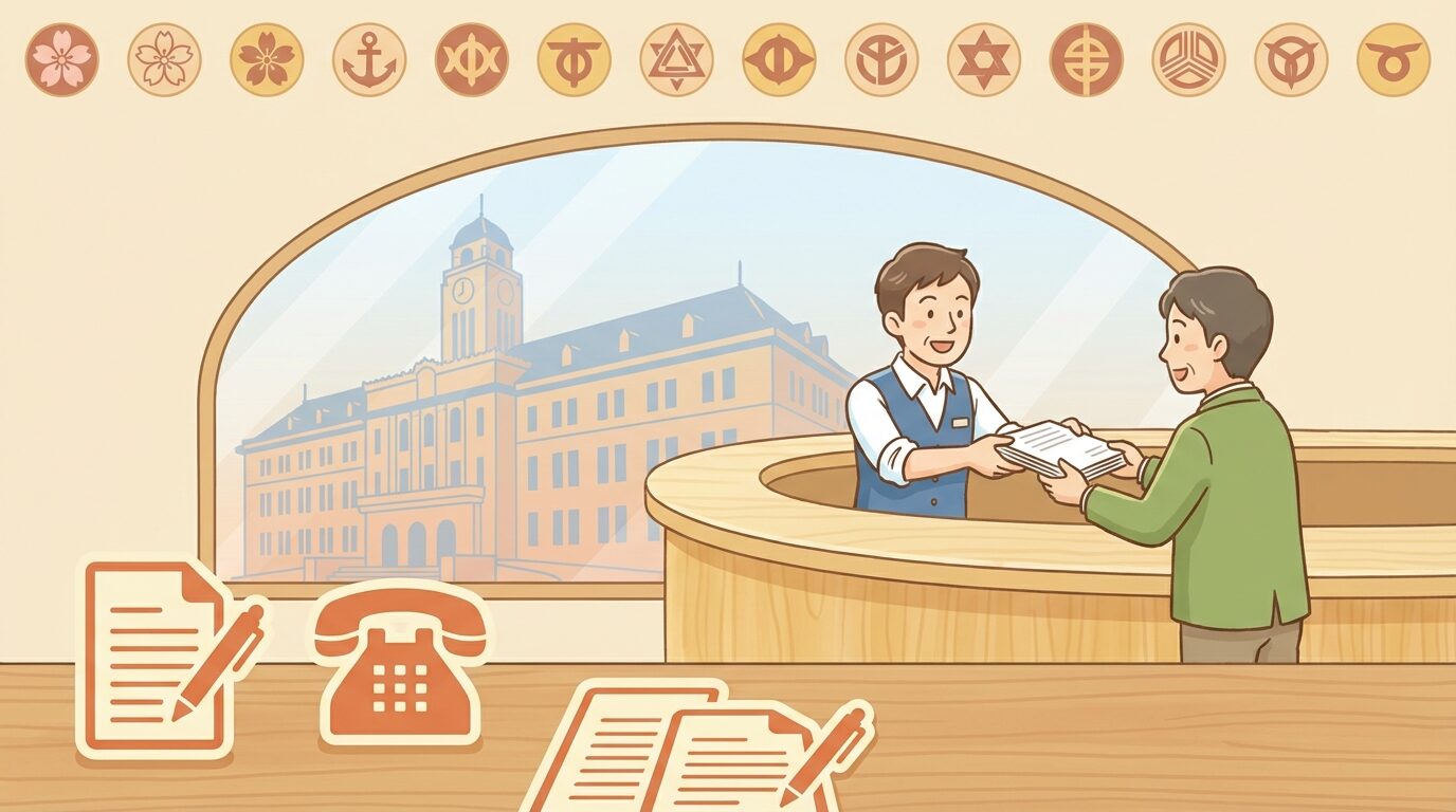 神奈川県・市町村の行政相談窓口と補助金制度を解説するイラスト。神奈川県の害獣駆除｜被害の実態・費用相場・業者の選び方を徹底解説の本文に対応した内容で、害獣駆除のポイントを視覚的にわかりやすく示しています。