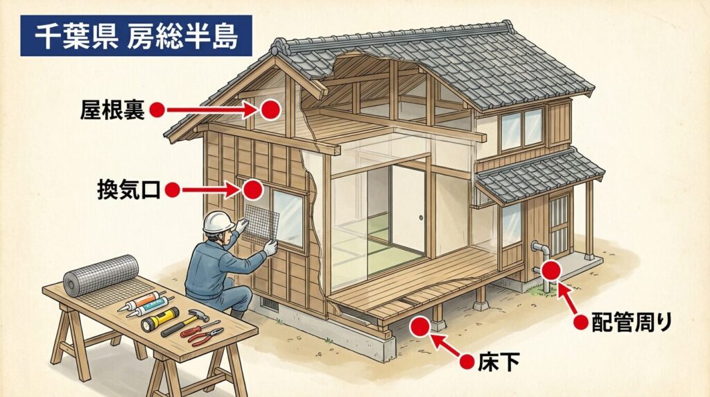 自分でできる害獣の予防・応急対策