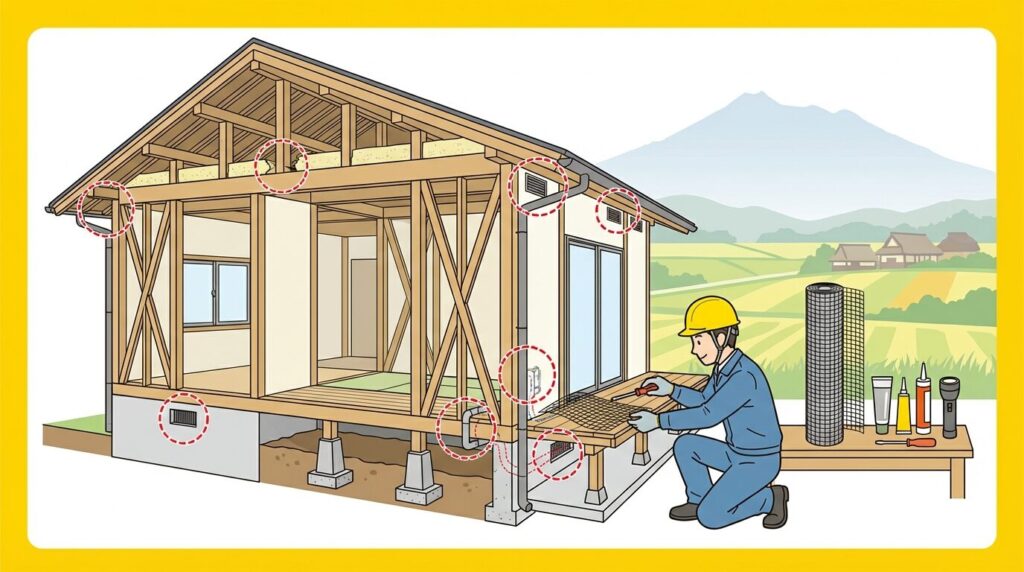 自分でできる害獣の予防・応急対策