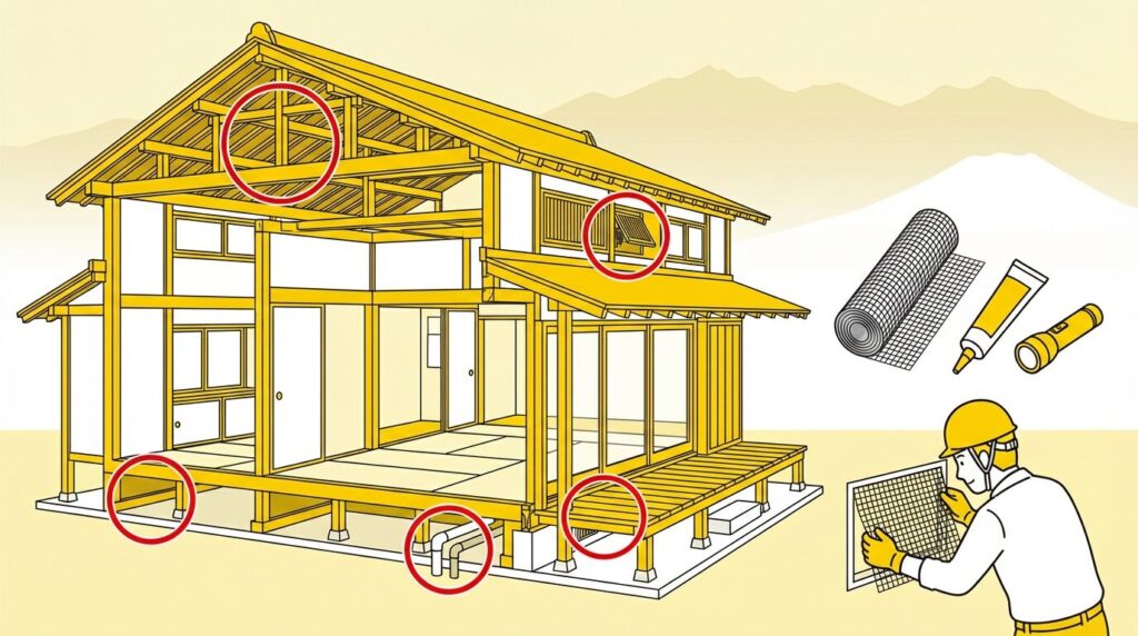 自分でできる害獣の予防・応急対策