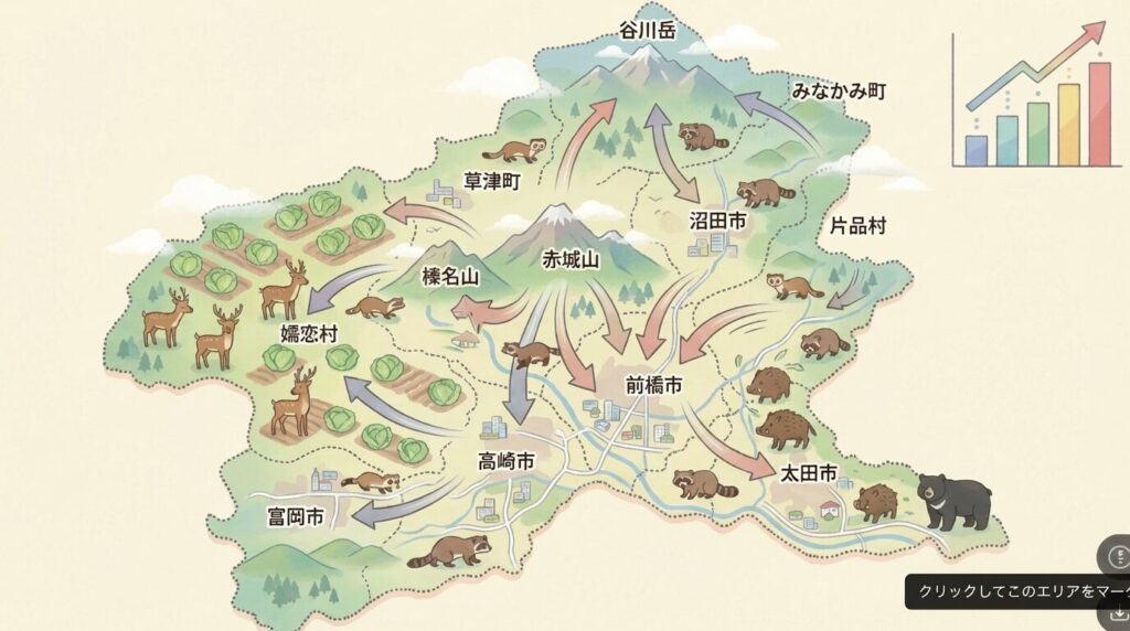群馬県の害獣被害の実態｜山と都市が近接する群馬特有の問題