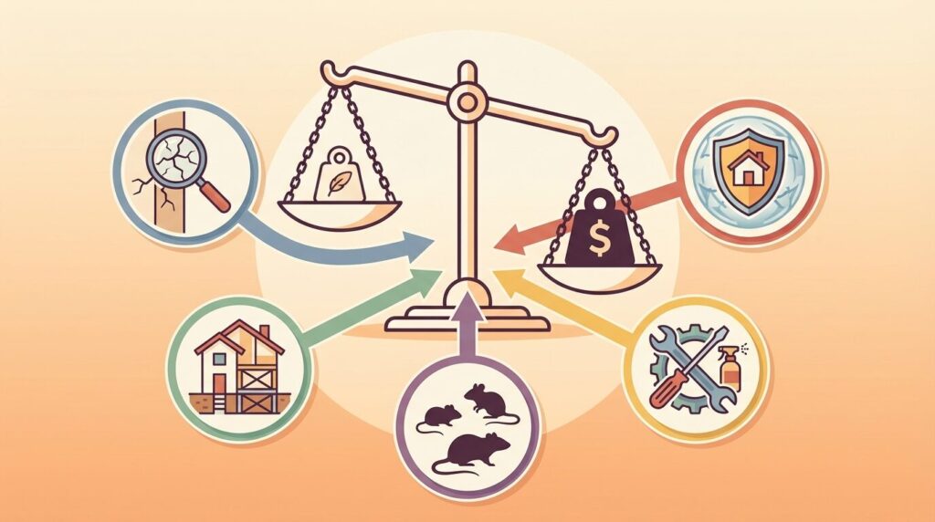 ネズミ駆除の費用が変動する5つの要因