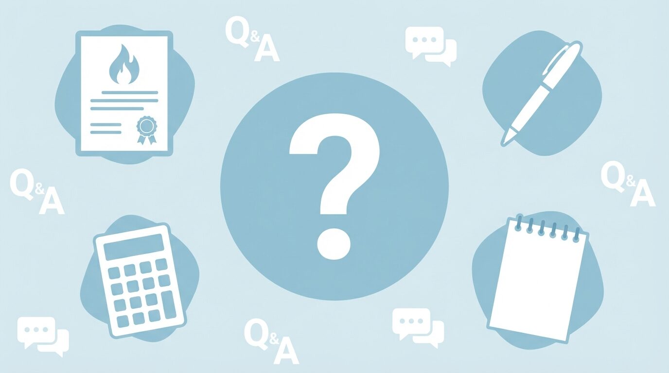 よくある質問（FAQ）を解説するイラスト。害獣駆除の費用は火災保険で出る？補償条件と申請手順を完全解説の本文に対応した内容で、害獣駆除のポイントを視覚的にわかりやすく示しています。