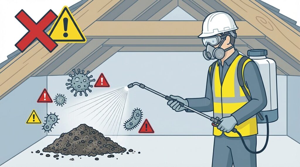 コウモリのフン清掃と健康被害のリスク