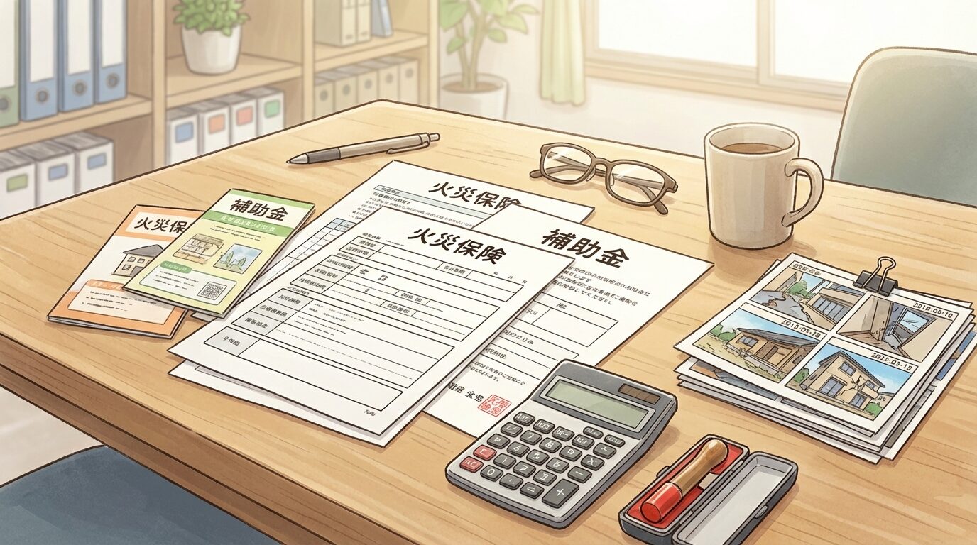 断熱材の修繕費用相場と作業内容を解説するイラスト。害獣による天井裏の断熱材被害｜修繕費用と早期対応の全ガイドの本文に対応した内容で、害獣駆除のポイントを視覚的にわかりやすく示しています。