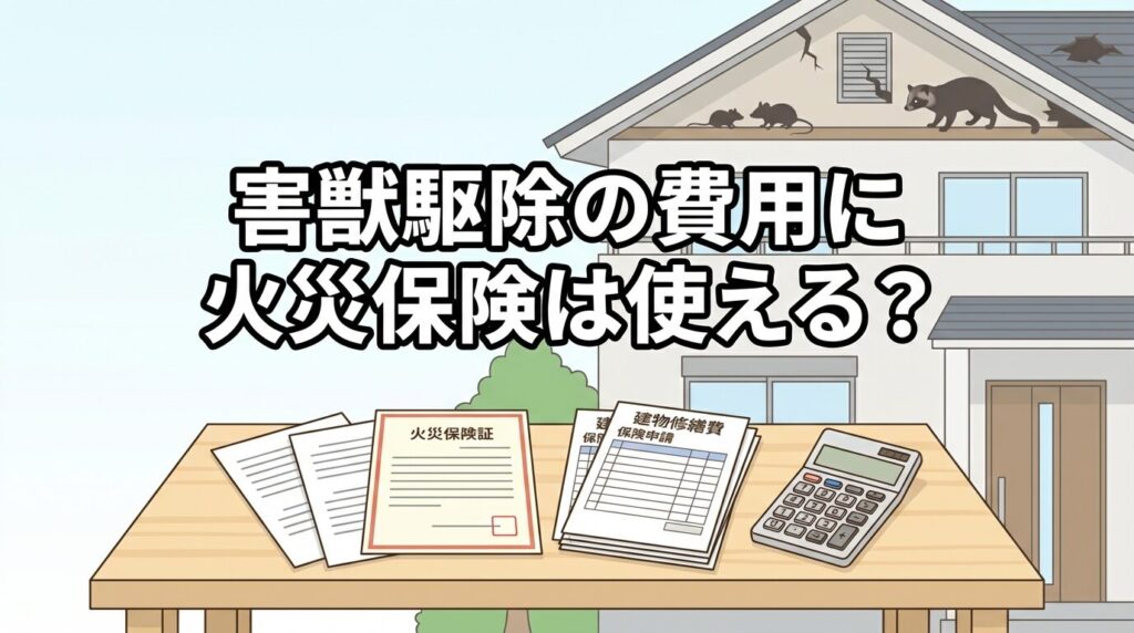 害獣駆除の費用は火災保険で出る？