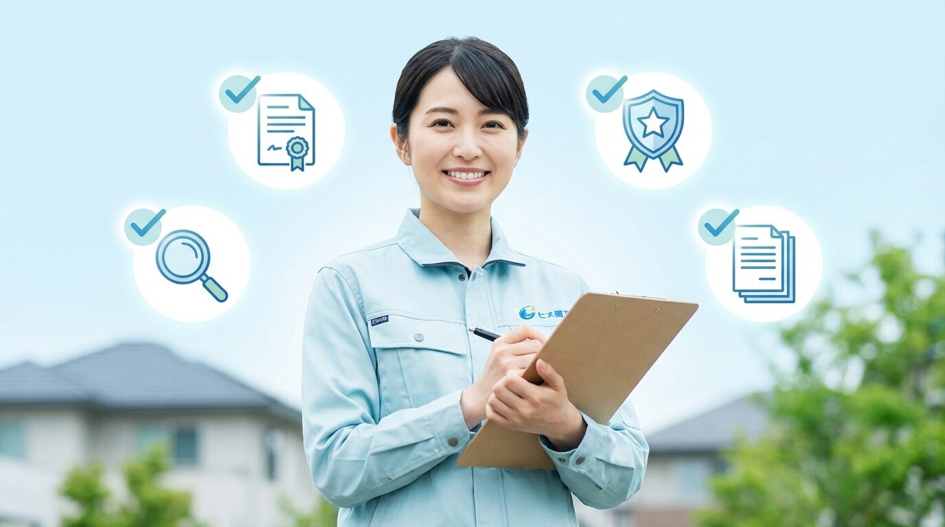 失敗しない業者選び｜5つのポイントを解説するイラスト。栃木県の害獣駆除｜被害の実態・費用相場・業者の選び方を徹底解説の本文に対応した内容で、害獣駆除のポイントを視覚的にわかりやすく示しています。