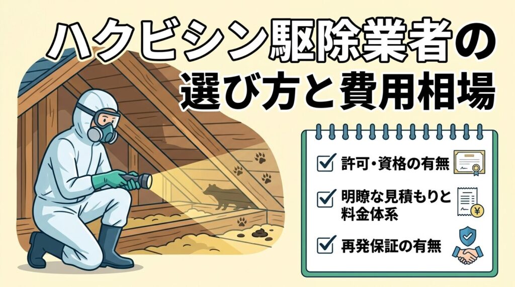 ハクビシン駆除業者の選び方