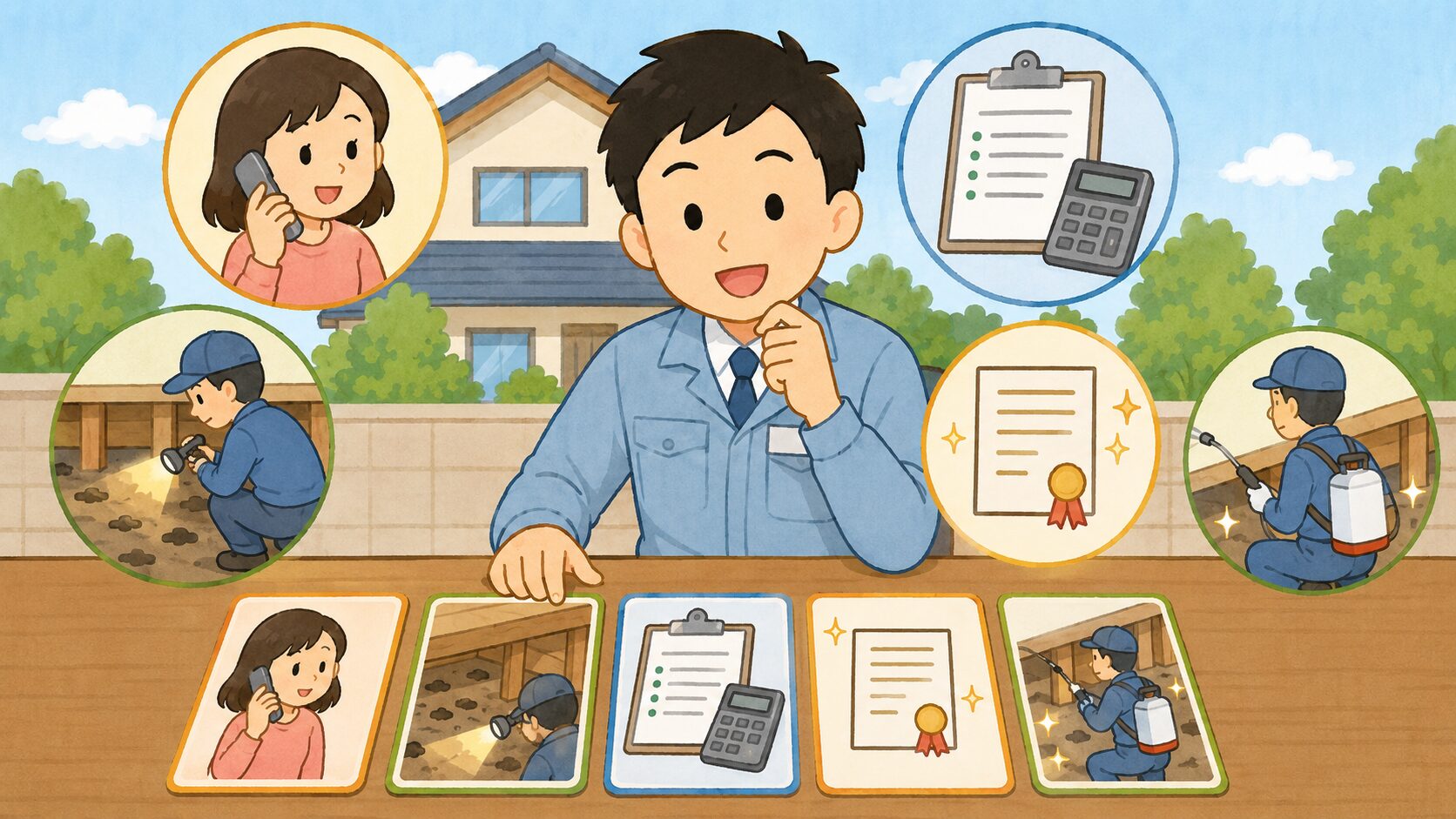 無料相談で確認すべき質問をメモしながら整理している様子を示すH2画像