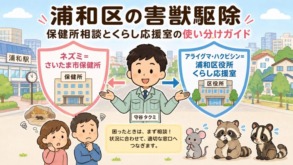 浦和区の害獣駆除のアイキャッチ画像