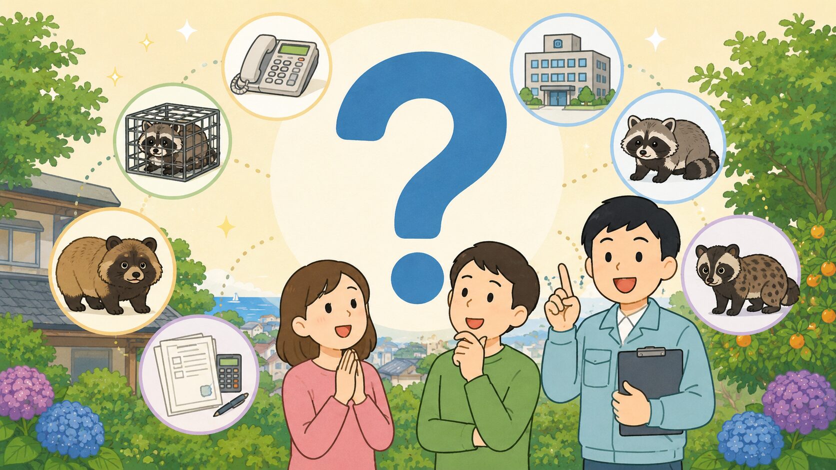 鎌倉市のアライグマ駆除についてのよくある質問を整理したH2画像