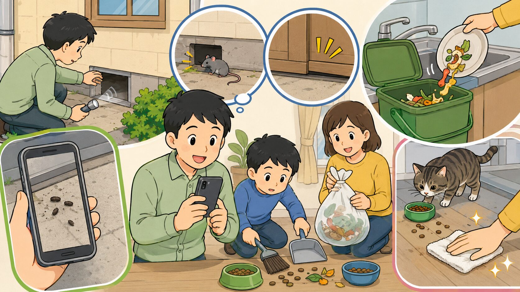 立川市で自分でできる害獣の予防対策をイメージした画像