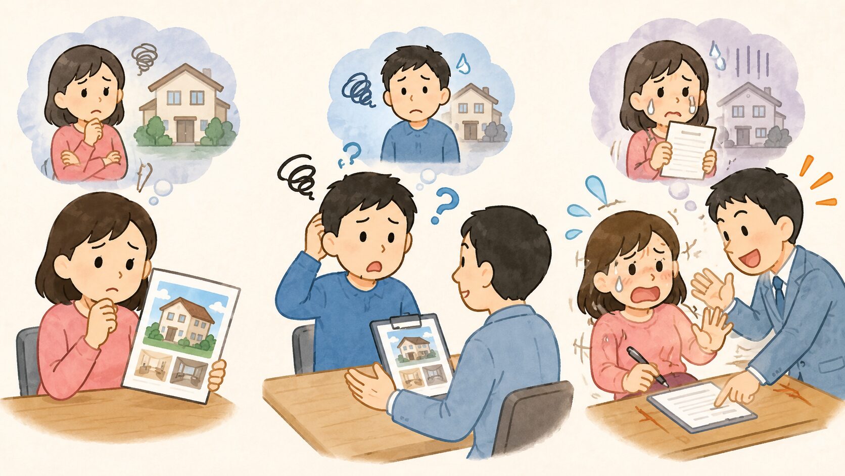 無料相談で後悔しやすい相談不足や即決のリスクをやわらかく伝えるH2画像