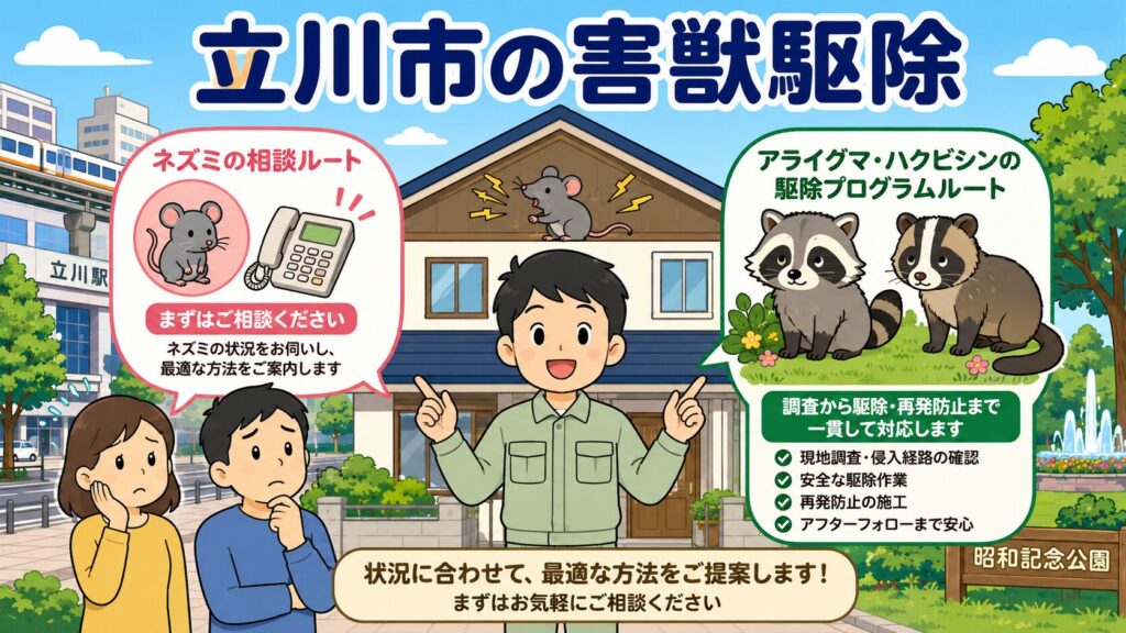 立川市の害獣駆除のアイキャッチ画像