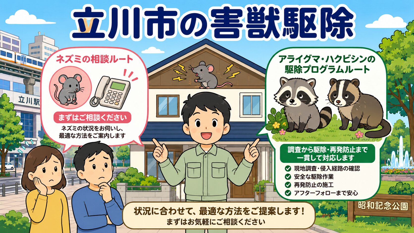 立川市の害獣駆除のアイキャッチ画像