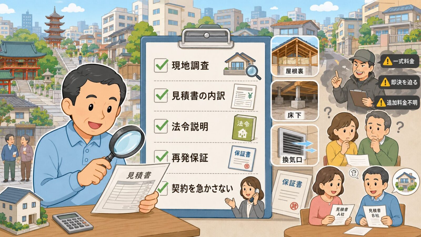 文京区でハクビシン駆除業者を選ぶときの見積もり比較チェックリスト