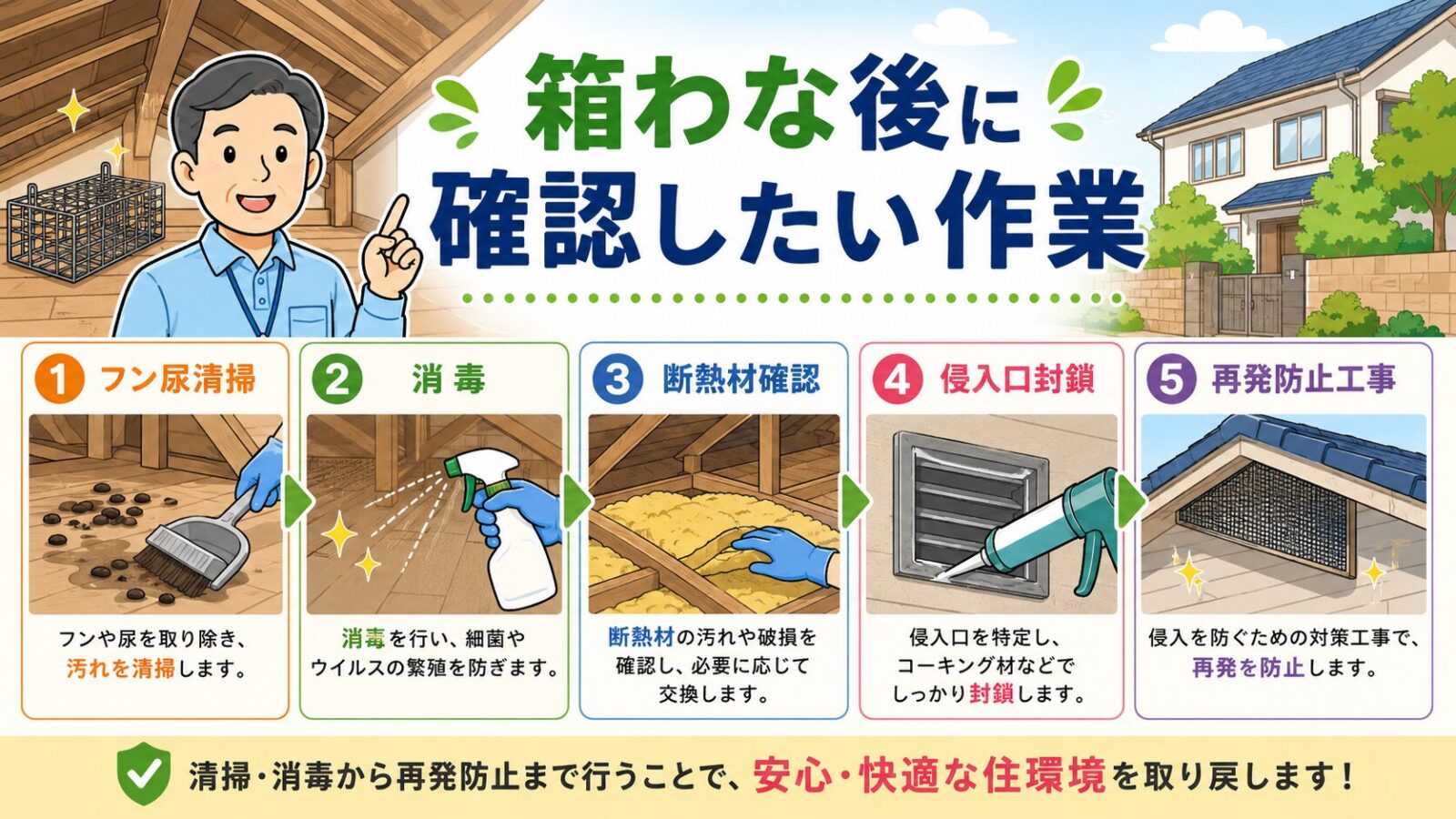 豊島区で箱わな後に確認したい清掃や侵入口封鎖などの作業