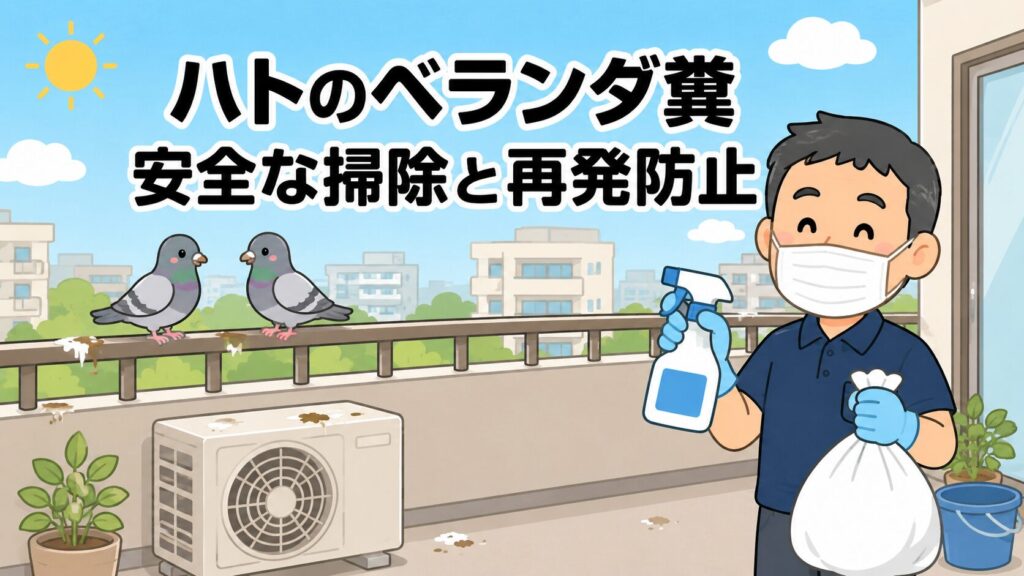 ハトベランダのふん対策