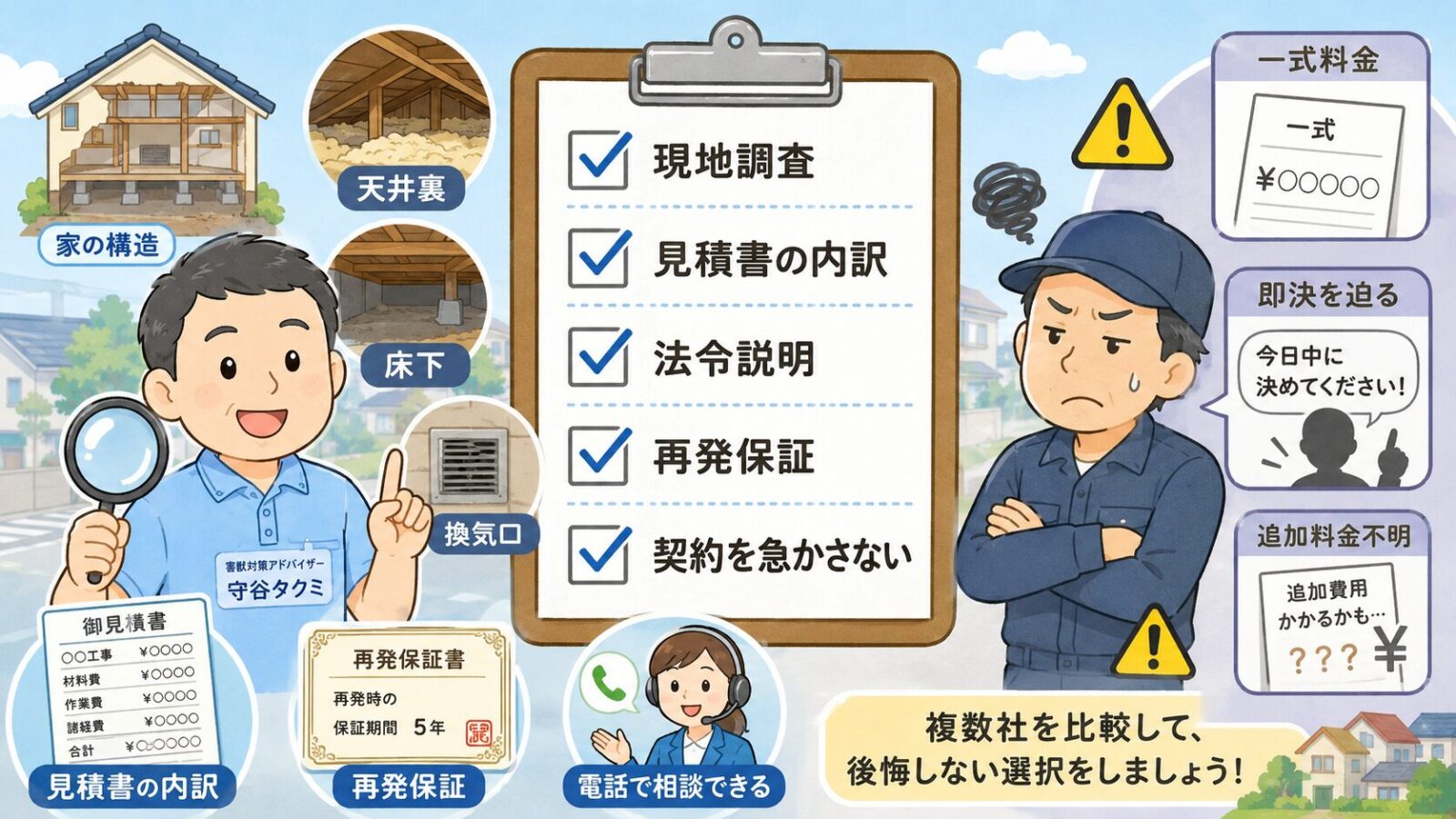 渋谷区でハクビシン駆除業者を選ぶときの見積もり比較チェックリスト