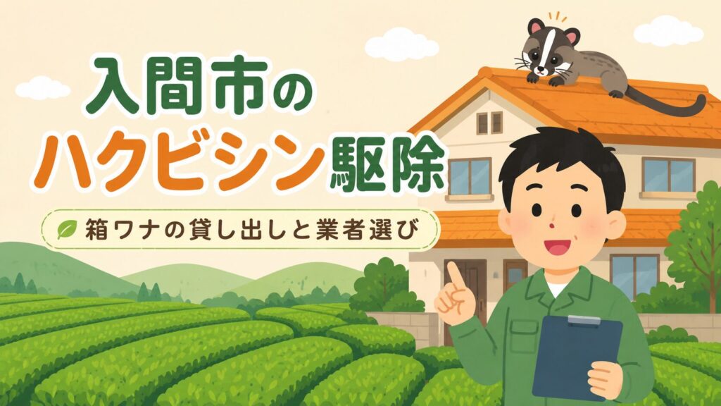 入間市ハクビシン駆除 メインアイキャッチ のいらすとや風イラスト