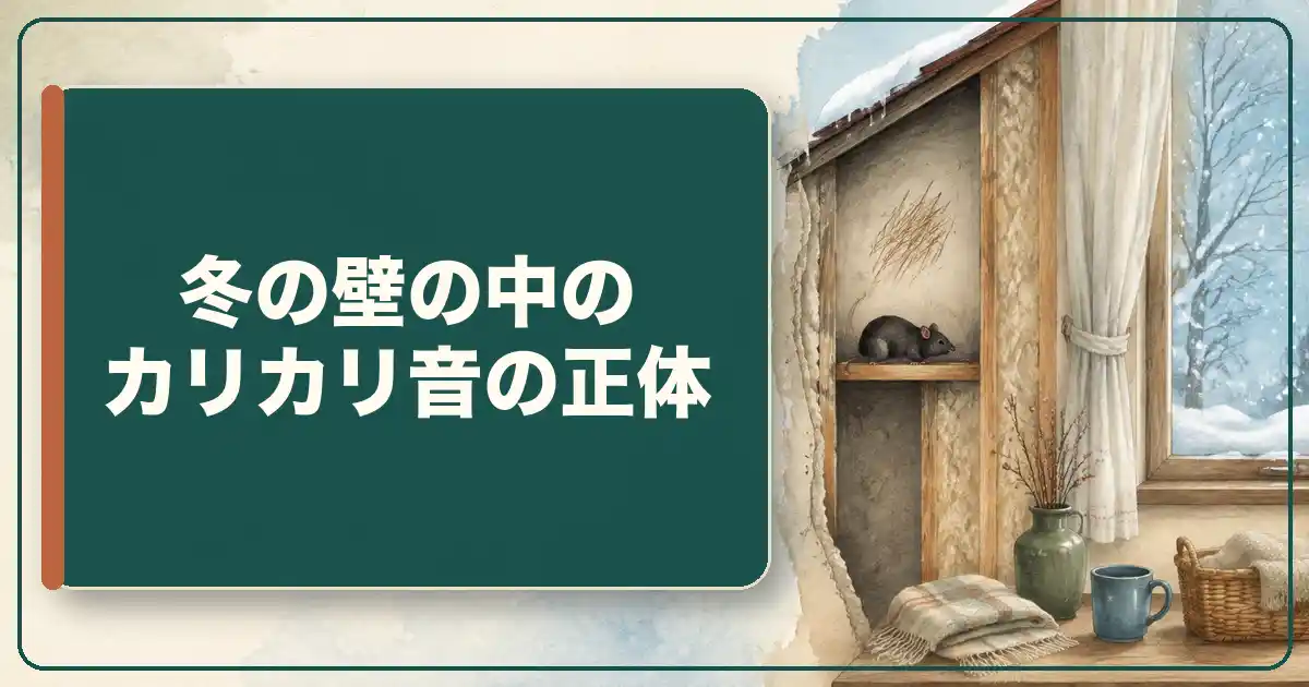 冬の壁の中のカリカリ音の正体