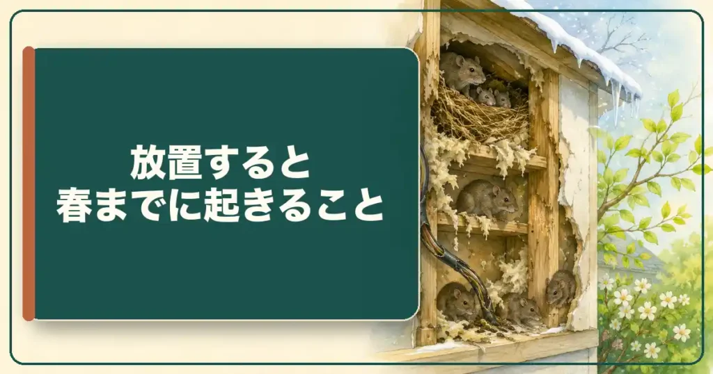 冬の壁の中の音を放置するとどうなる?春までに起きること