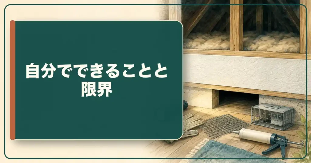 冬の壁の中のカリカリ音は自分で追い出せる?できることと限界