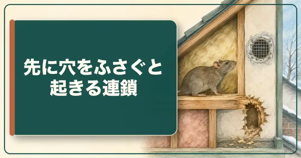 冬にやってはいけない対処:先に穴をふさぐと起きる3つの連鎖