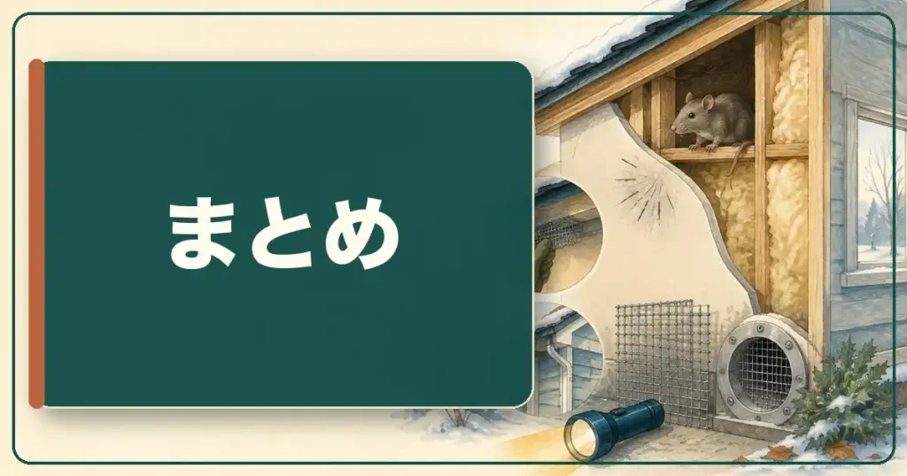 まとめ:冬に壁の中からカリカリ音がしたら現地調査から始めよう