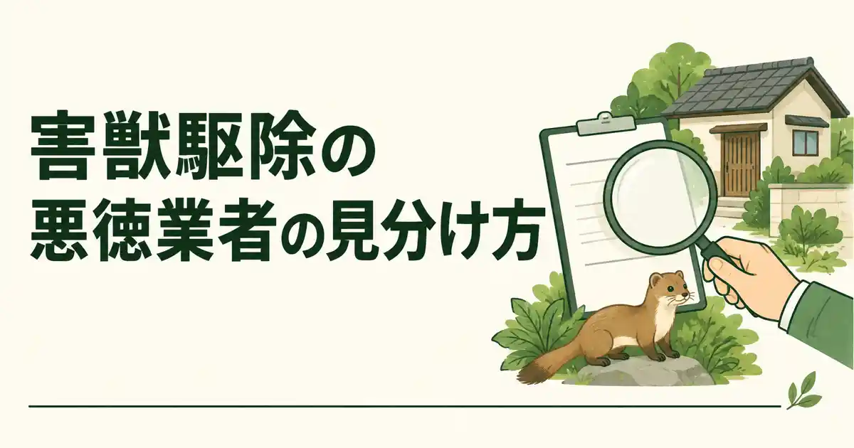 害獣駆除の悪徳業者の見分け方