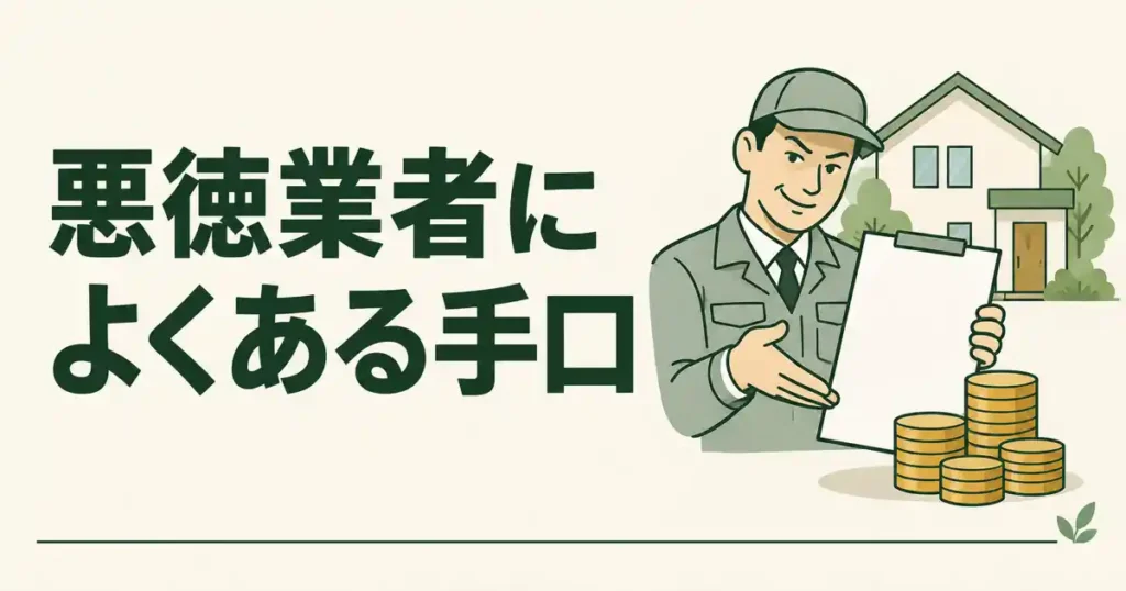 悪徳業者によくある手口